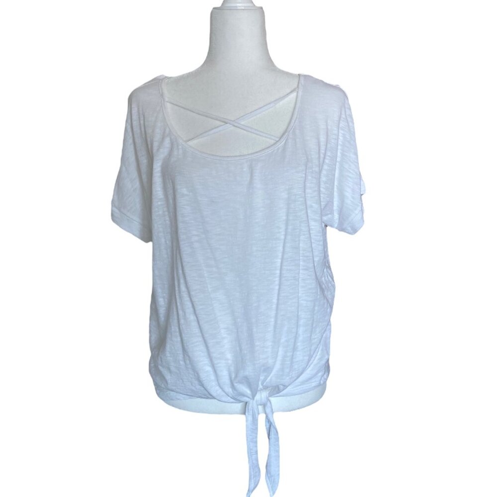 NEW Express Criss-Cross Tie Front Blouse Size L